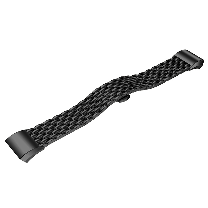 Fitbit Charge 3 & 4 stahl drache Gliederarmband - schwarz