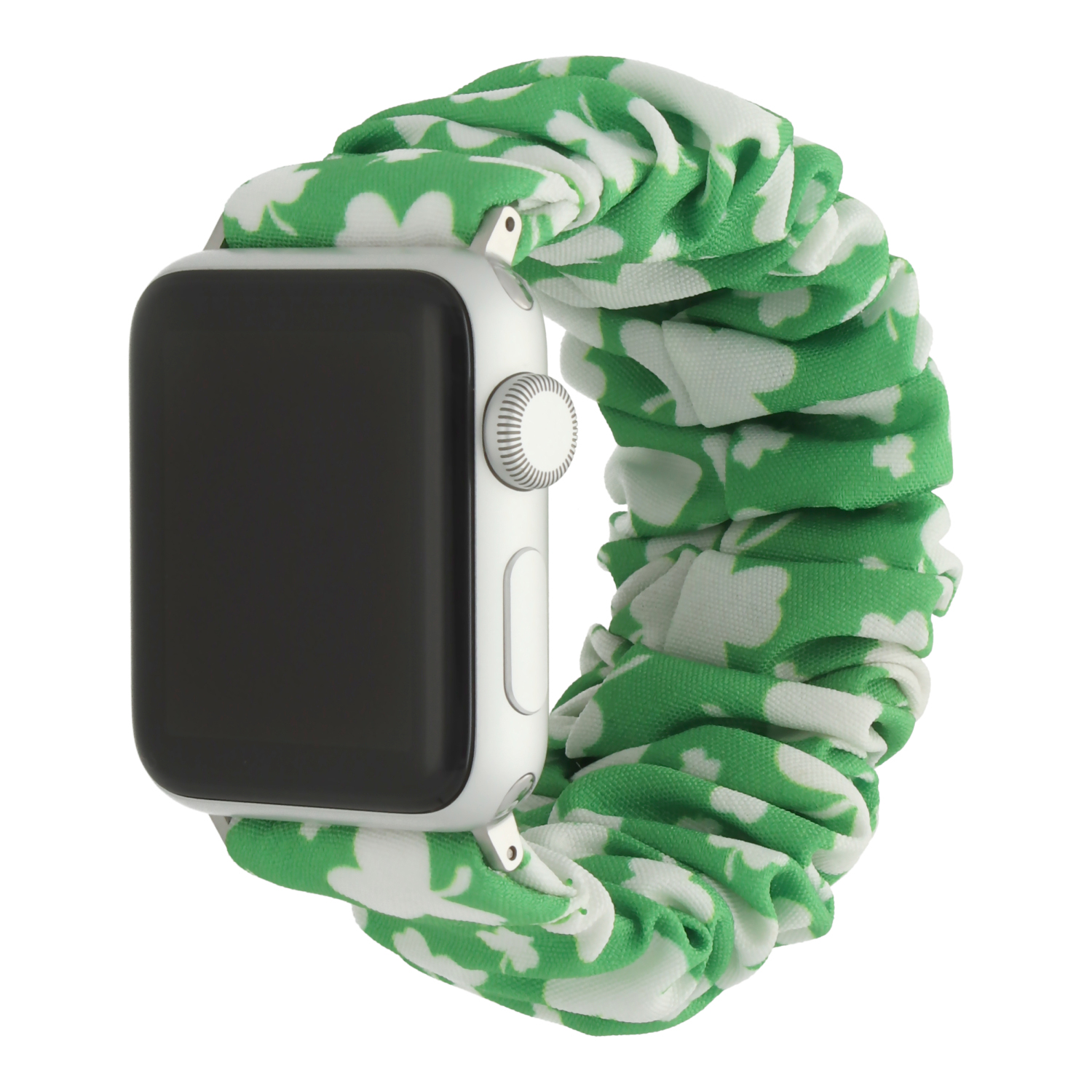  Apple Watch Nylon Scrunchie Armband - Kleegrün