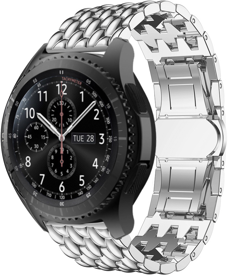 Samsung Galaxy Watch stahl drache Gliederarmband - silber