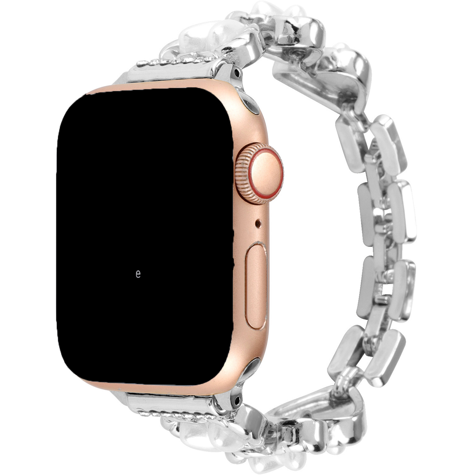 Apple Watch Herz-Stahlgliederarmband – Demi Silber