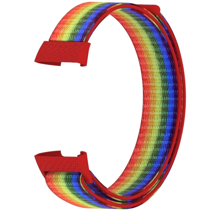 Fitbit Charge 3 & 4 Nylon Armband - Regenbogen