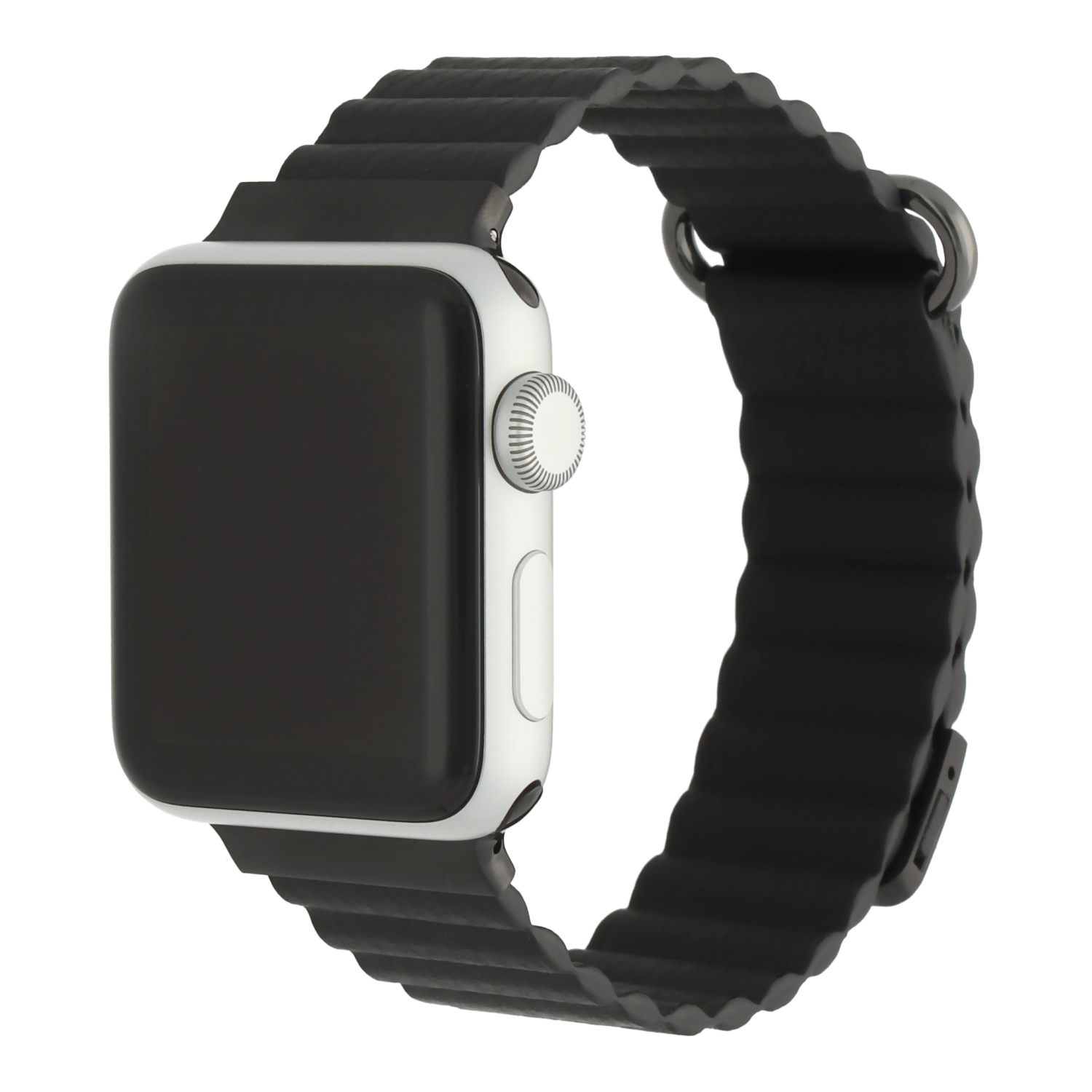  Apple Watch Leder Magnet Magna Band - Schwarz