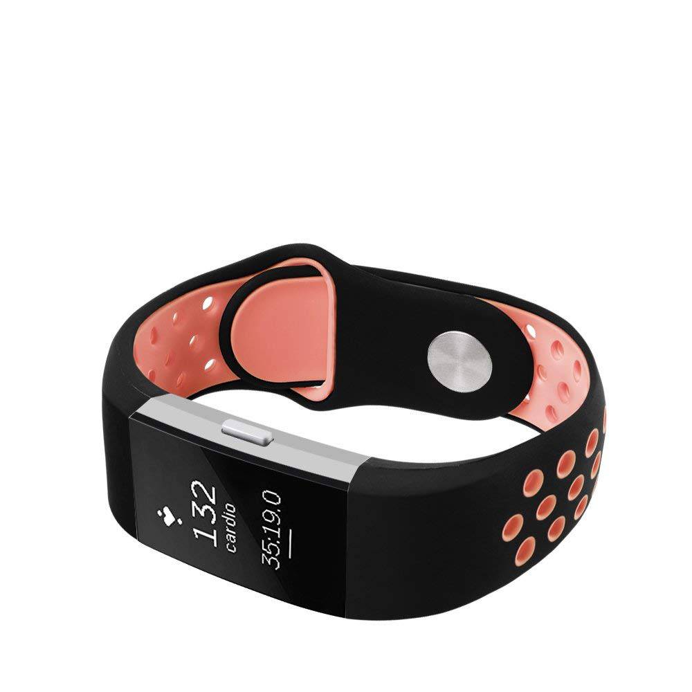 Fitbit Charge 2 Doppel Sportarmband - schwarz rosa