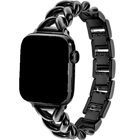 Apple Watch Herz-Stahlgliederarmband – Lisa Schwarz