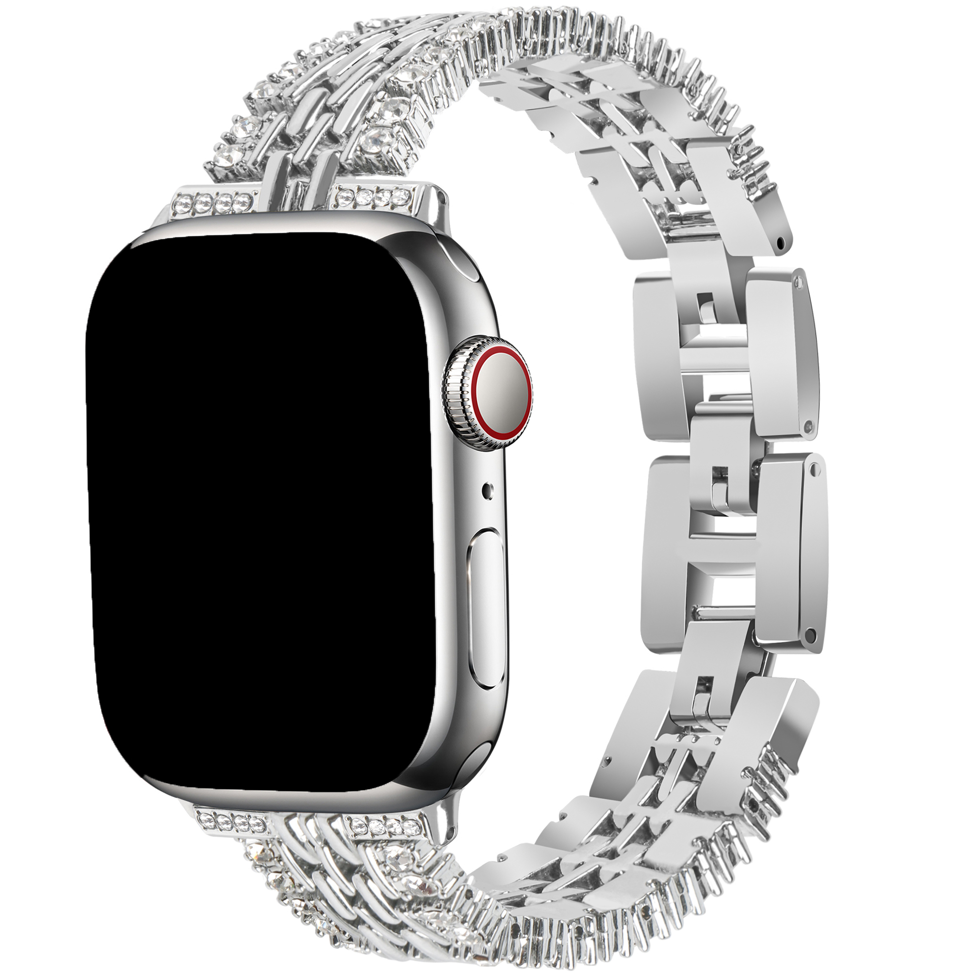  Apple Watch Stahl diamant-Gliederband Eline - Silber