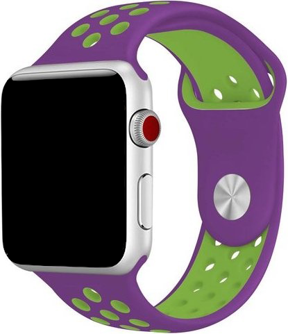 Apple Watch Doppel Sportarmband - lila grün