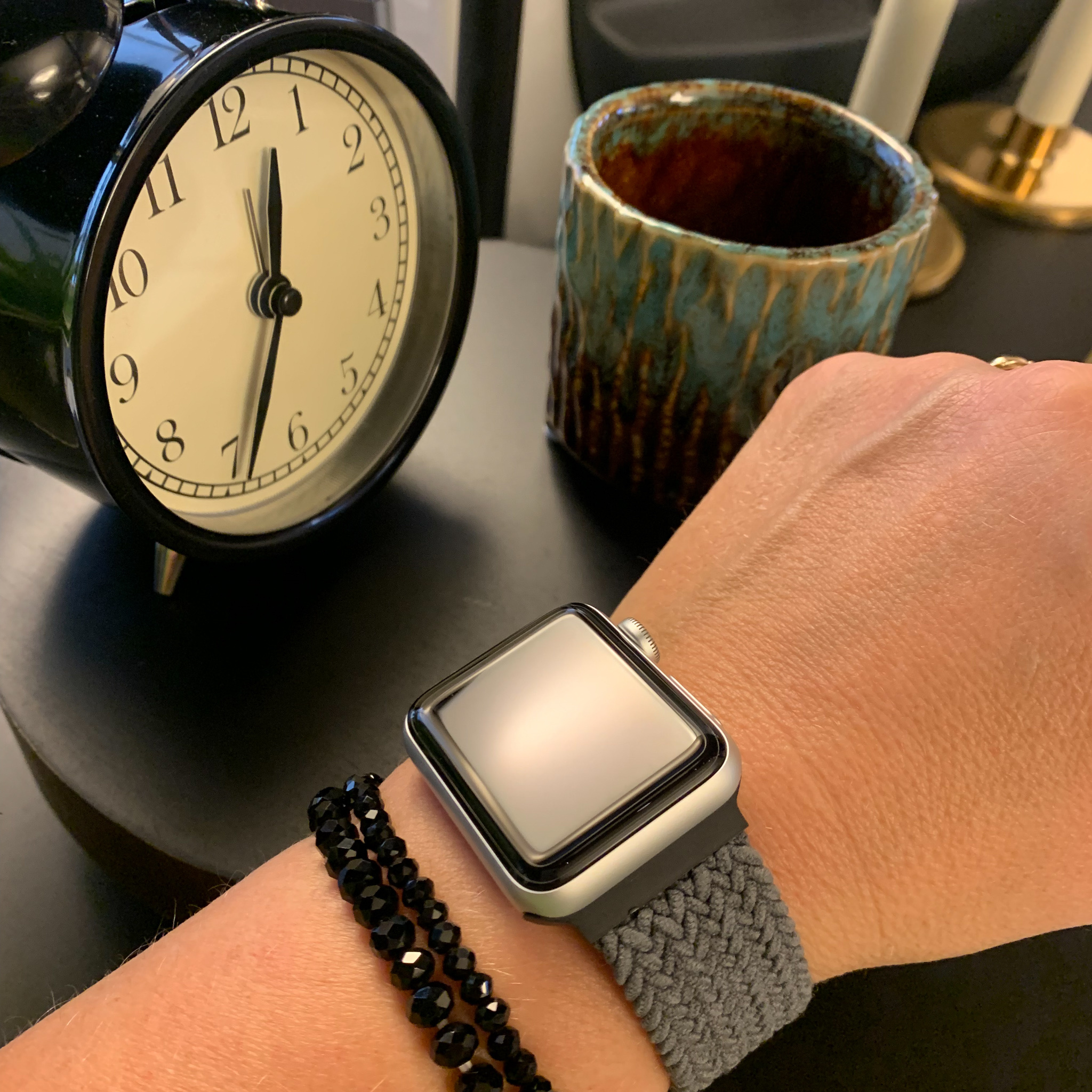 Apple Watch Nylon Geflochtenes Solo Loop - grau