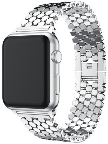 Apple Watch Fisch stahl Gliederarmband - Silber