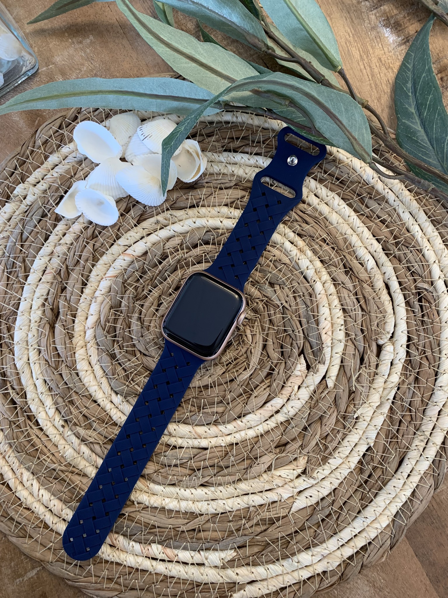 Apple Watch geflochtenes Sportarmband - navy blau
