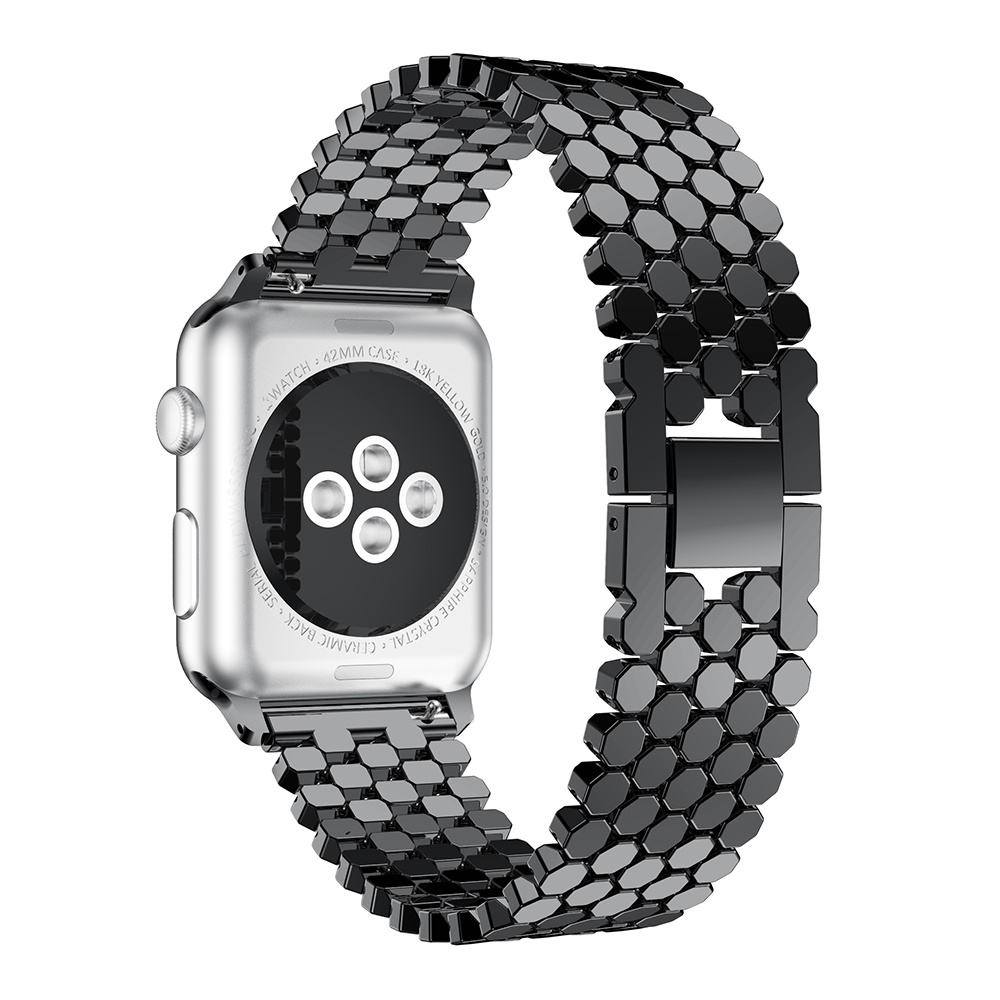 Apple Watch Fisch stahl Gliederarmband - schwarz