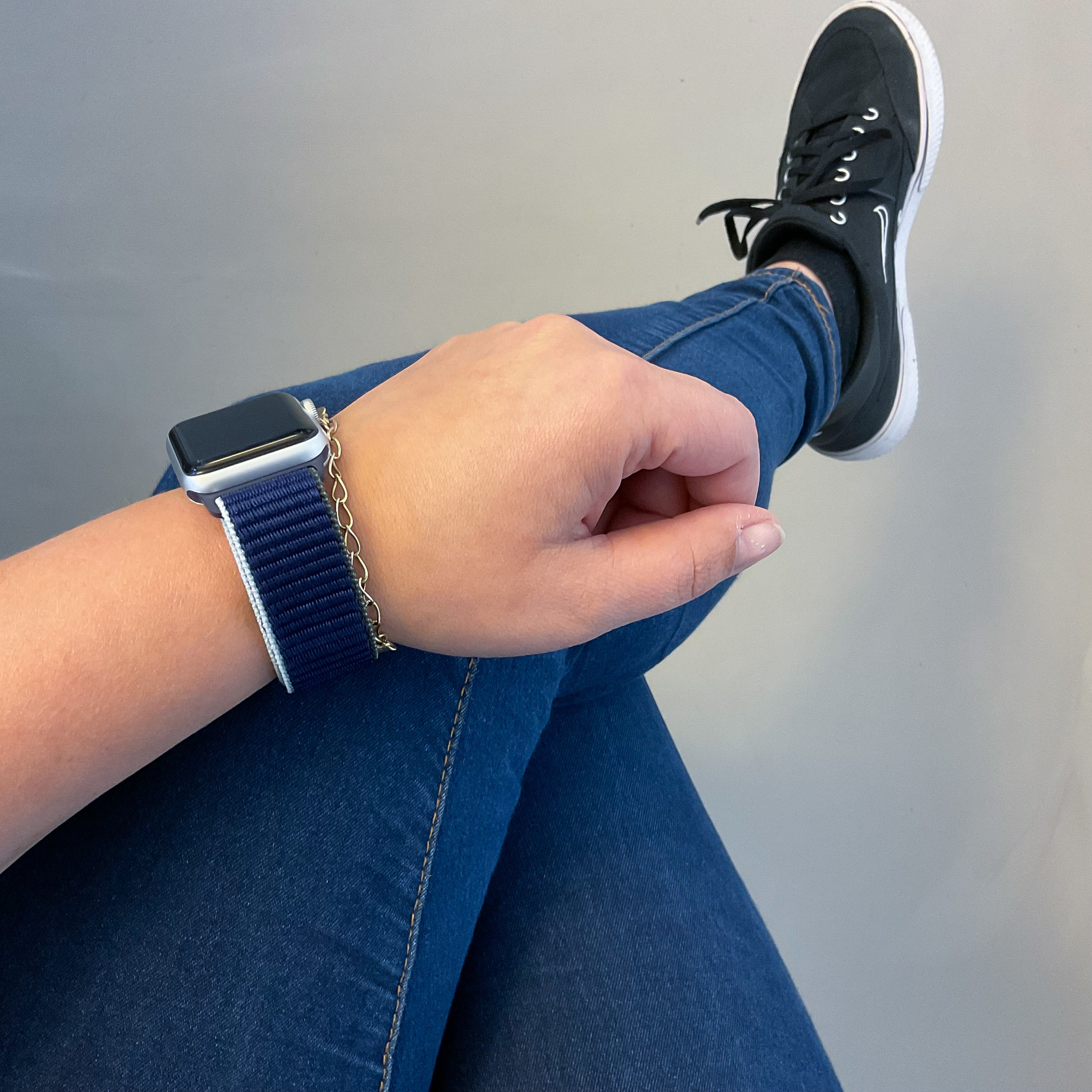 Apple Watch Nylon Sport Loop - dunkles Meeresblau