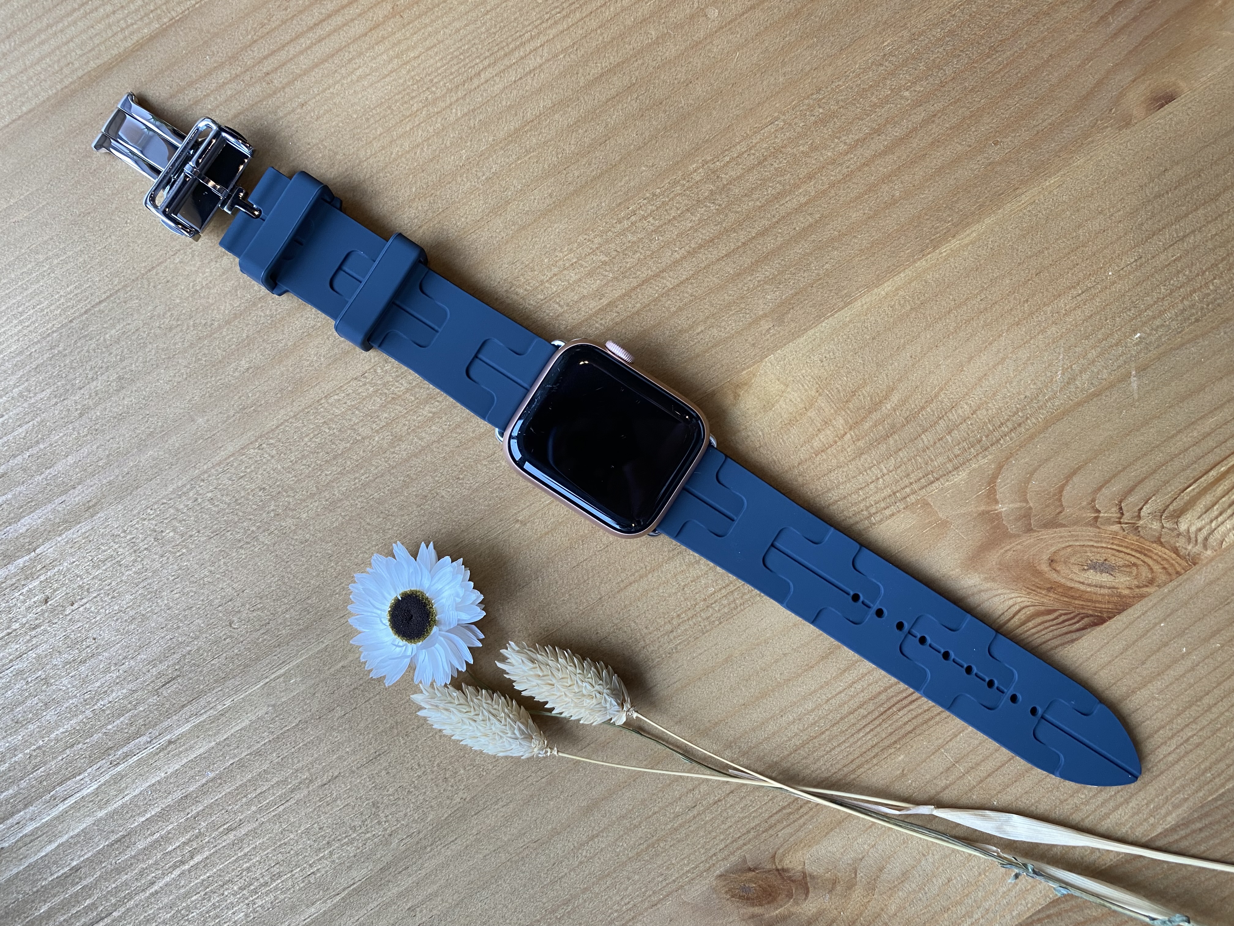 Apple Watch Sportarmband Hermès kilim single tour - mitternacht