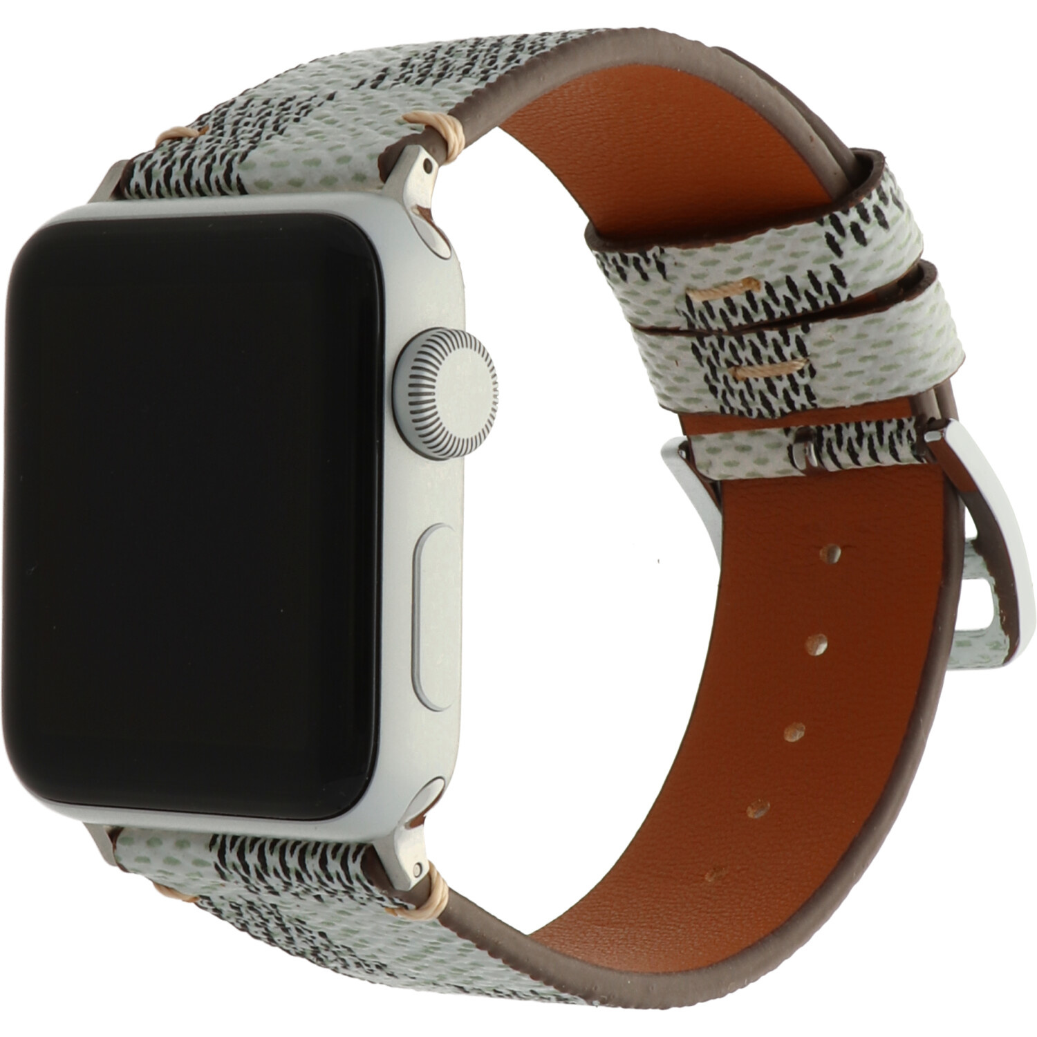 Apple Watch gitter Lederarmband - weiß