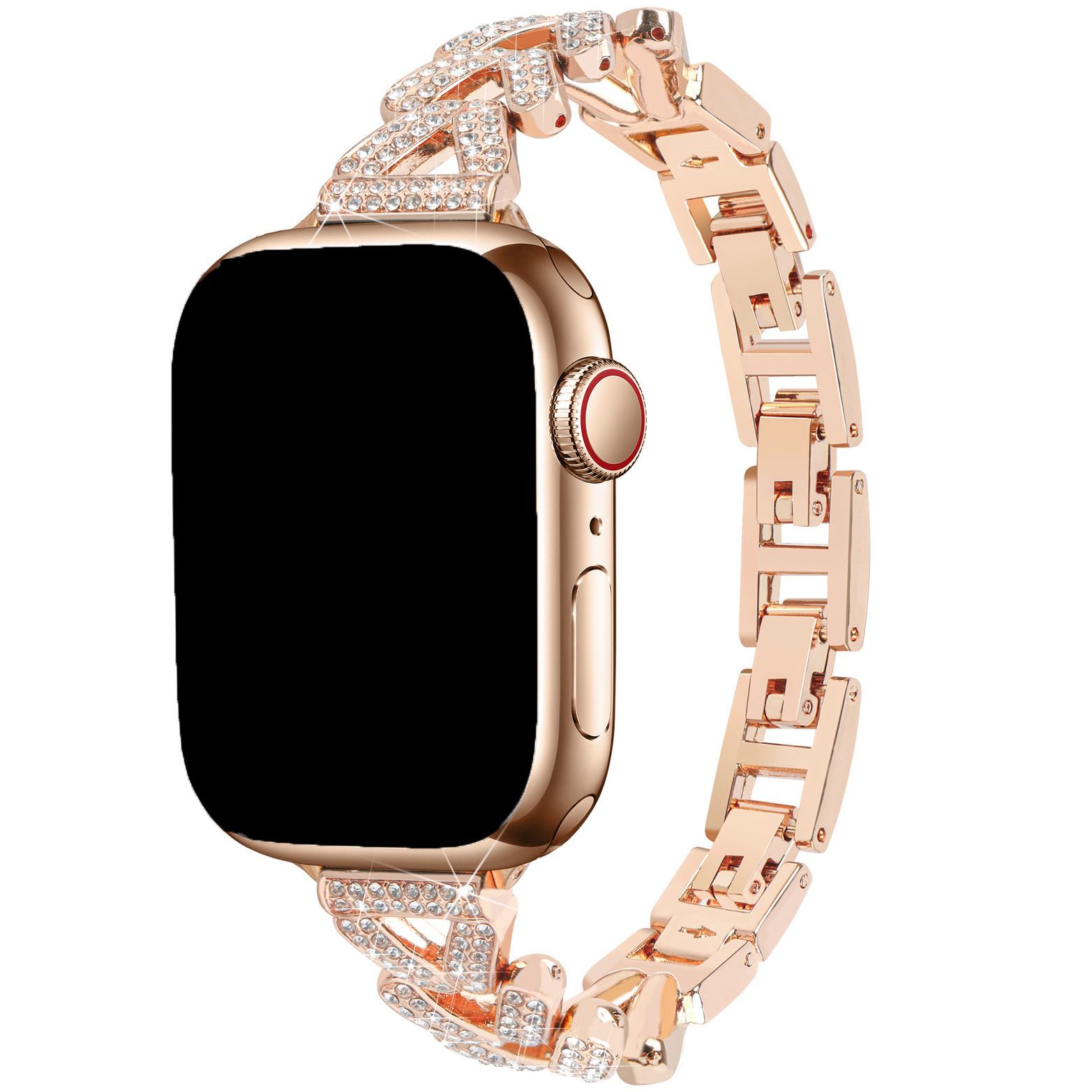 Apple Watch Herz-Stahlgliederarmband – Faye Roségold