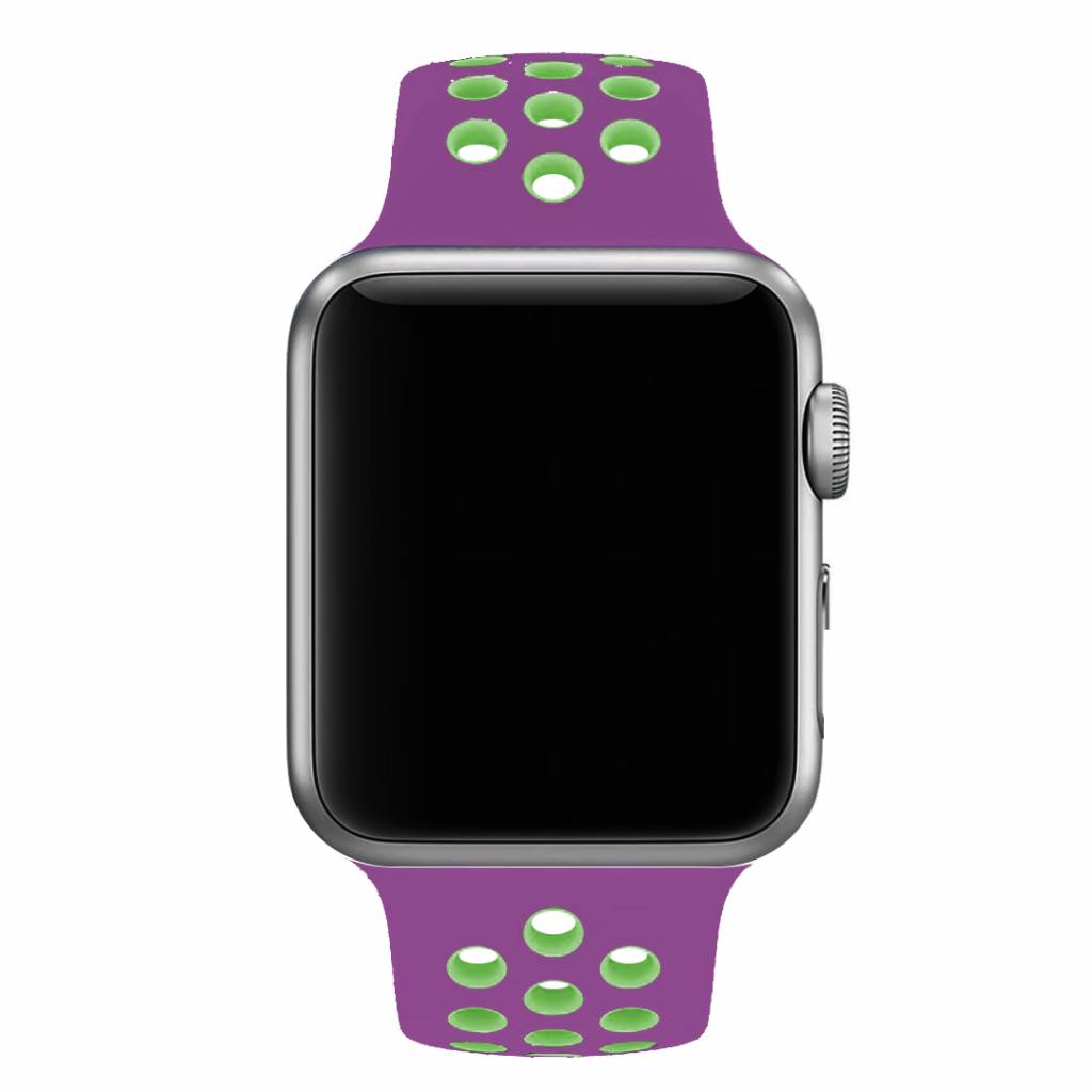 Apple Watch Doppel Sportarmband - lila grün