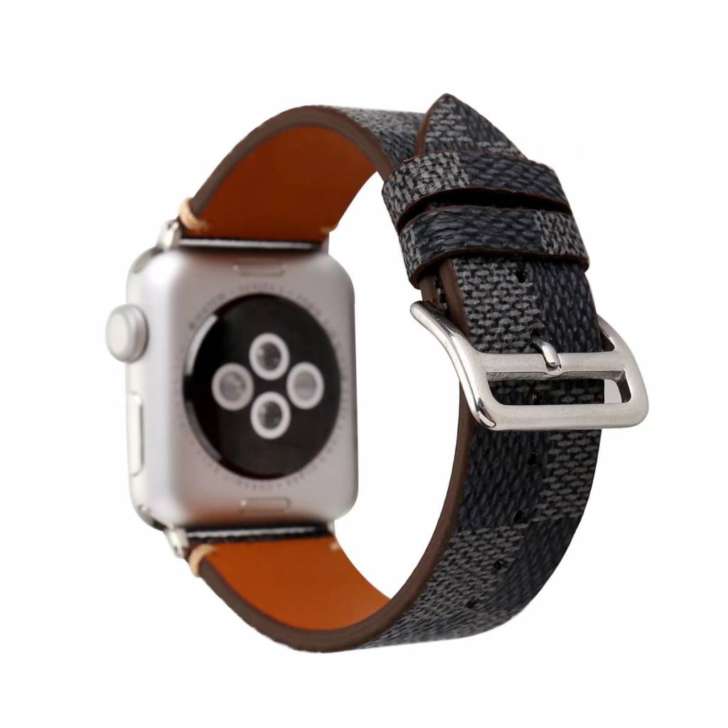 Apple Watch gitter Lederarmband - schwarz