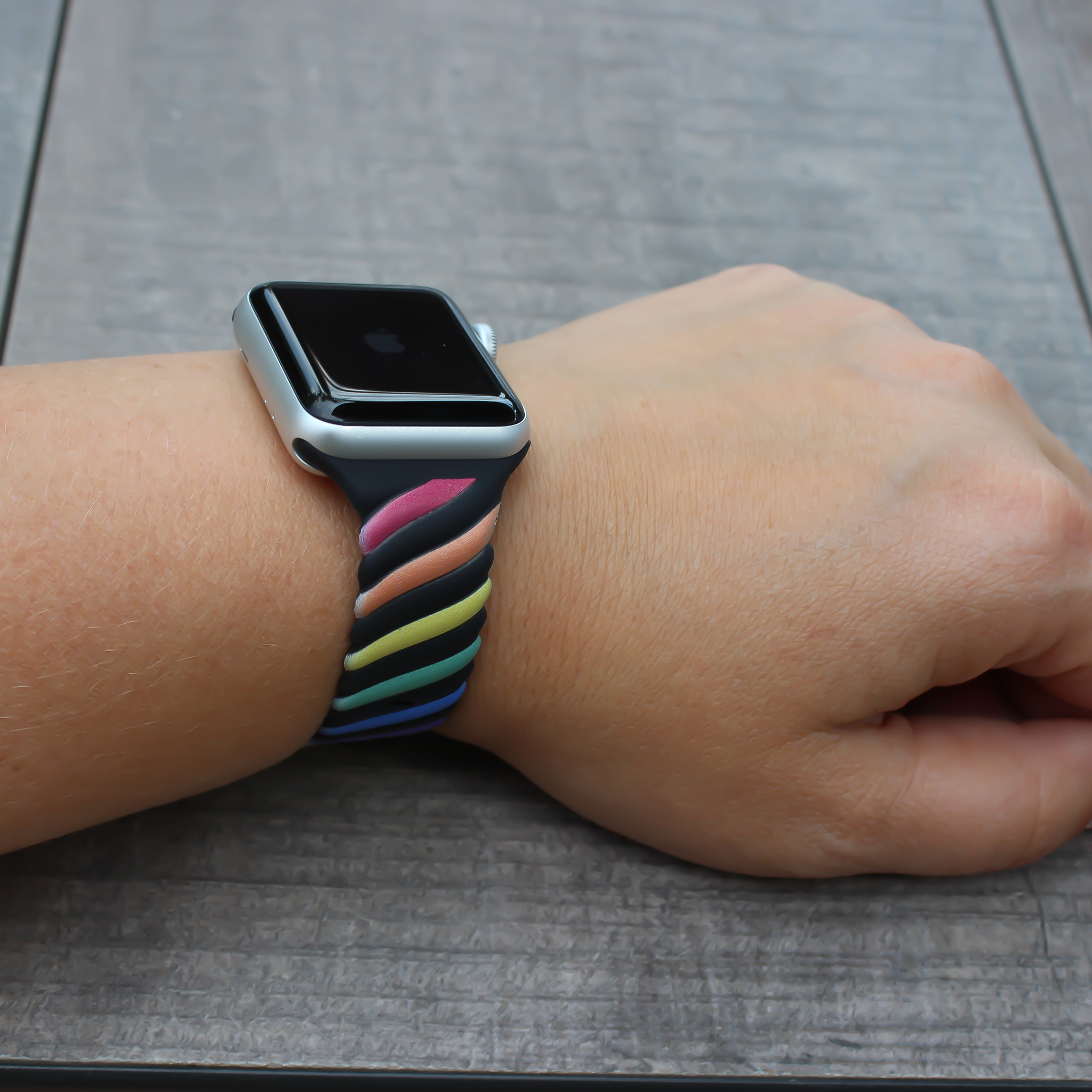 Apple Watch Strudel Sportarmband - bunt schwarz