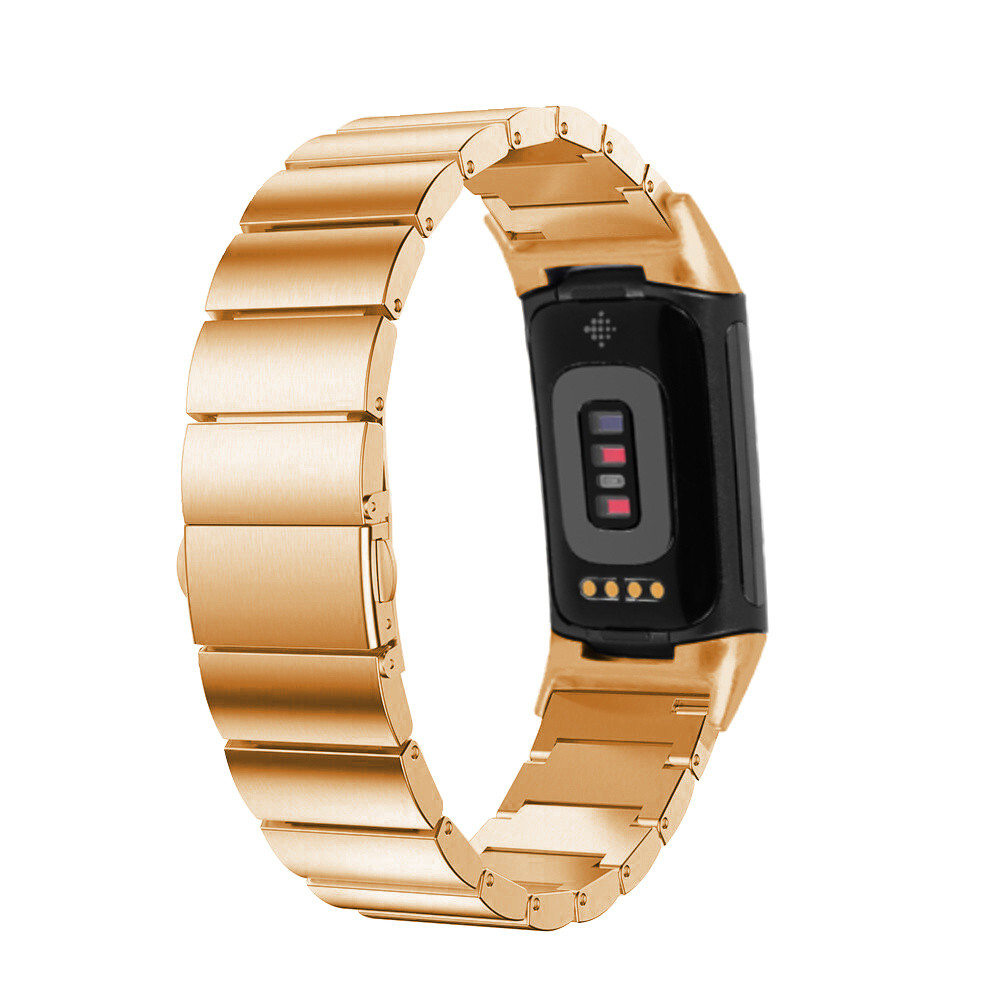 Fitbit Charge 5 Stahlgliederarmband - rose gold