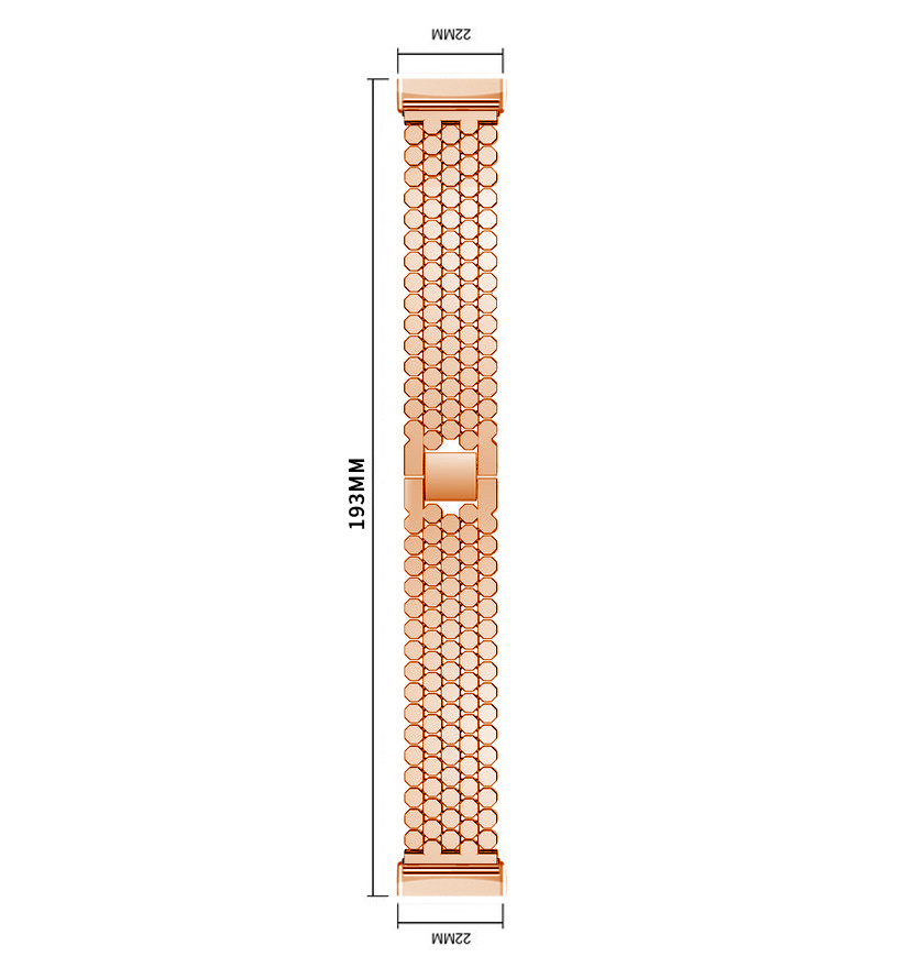 Fitbit Versa 3 / Sense Fisch stahl Gliederarmband - rose gold
