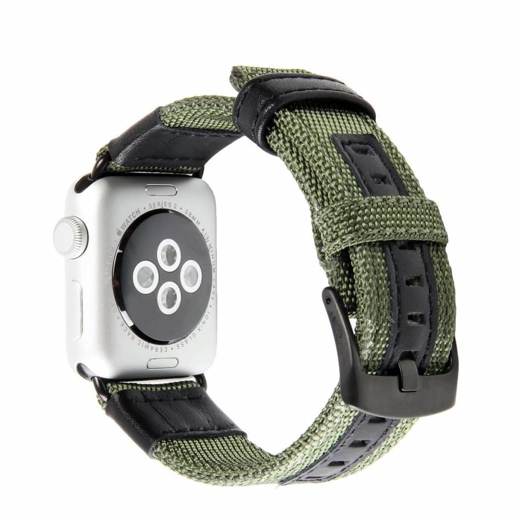 Apple Watch Nylon Militärarmband - grün