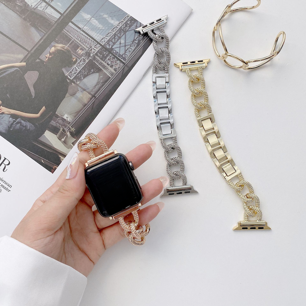  Apple Watch Stahl Gliederarmband Chain - Gold