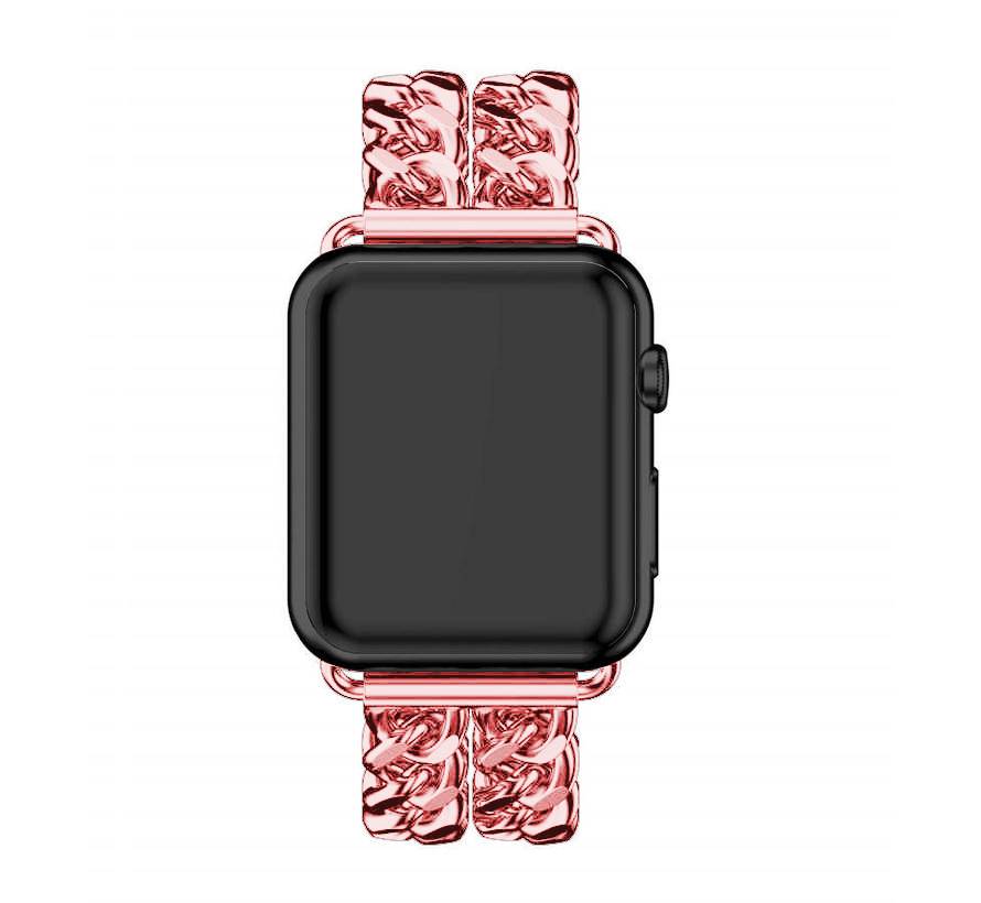 Apple Watch stahl cowboy Gliederarmband- rosa rot