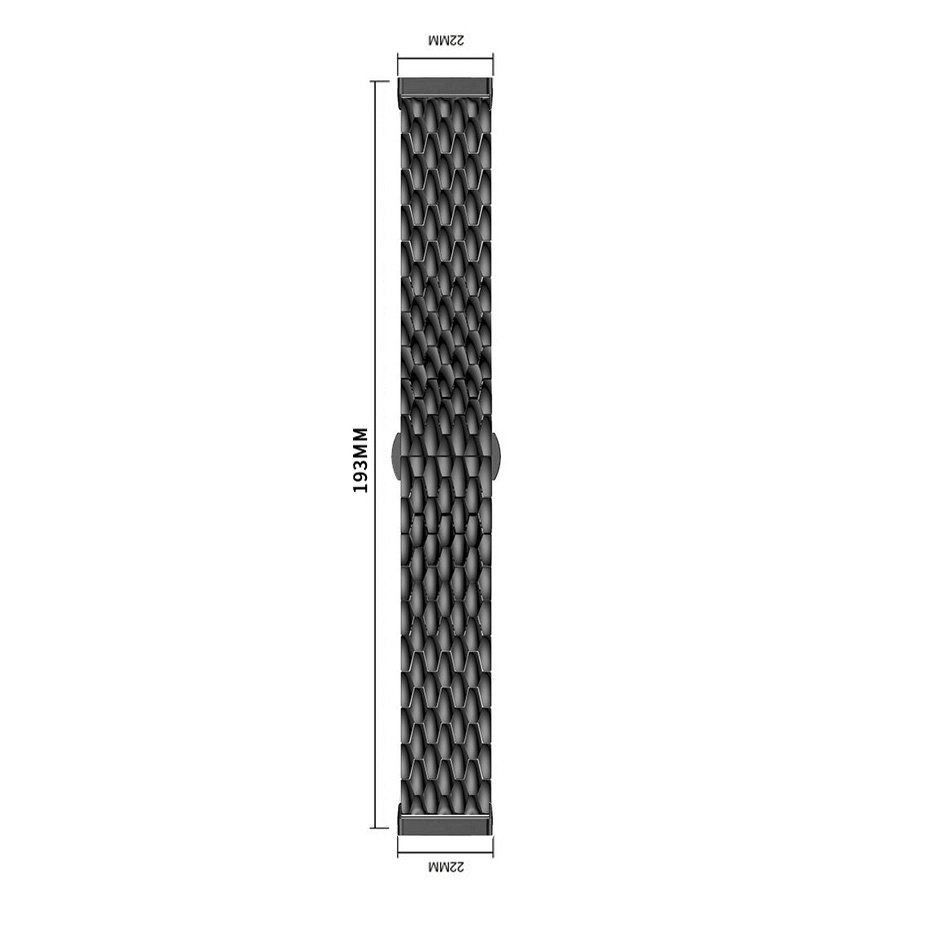 Fitbit Versa 3 / Sense stahl drache Gliederarmband - schwarz