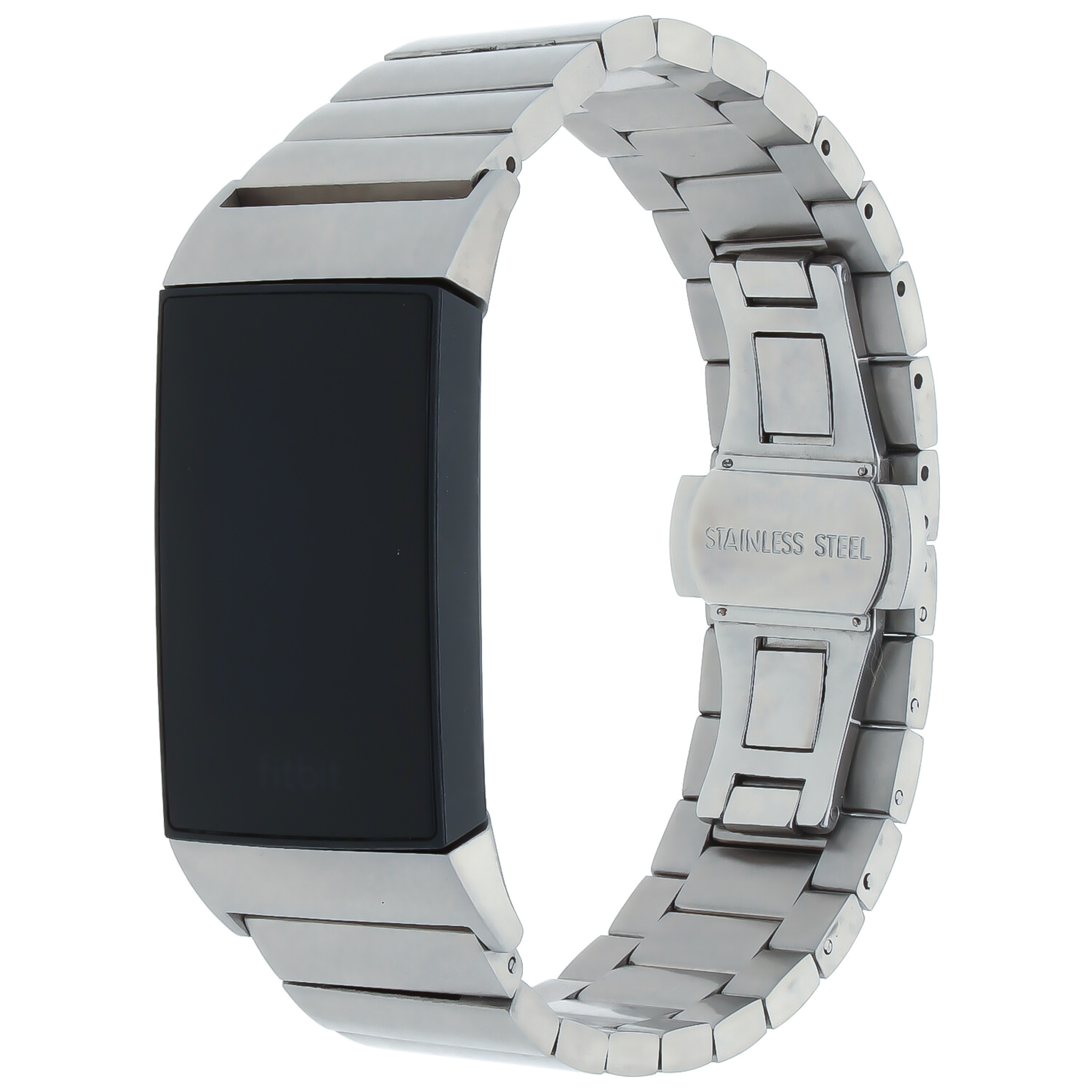 Fitbit Charge 3 & 4 Stahlgliederarmband - silber