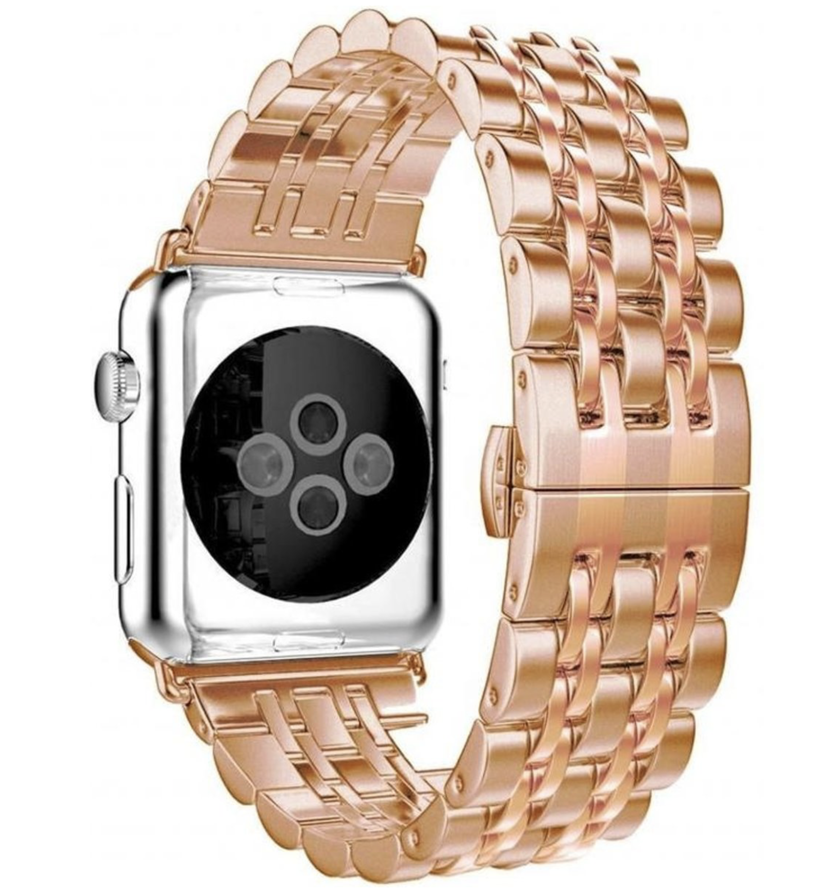 Apple Watch Edelstahl GliederArmband - Roségold