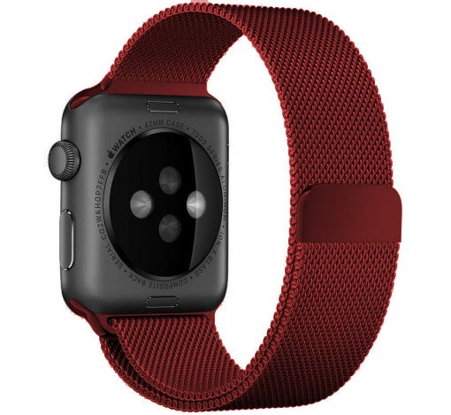 Apple Watch Milanaise Armband - rot