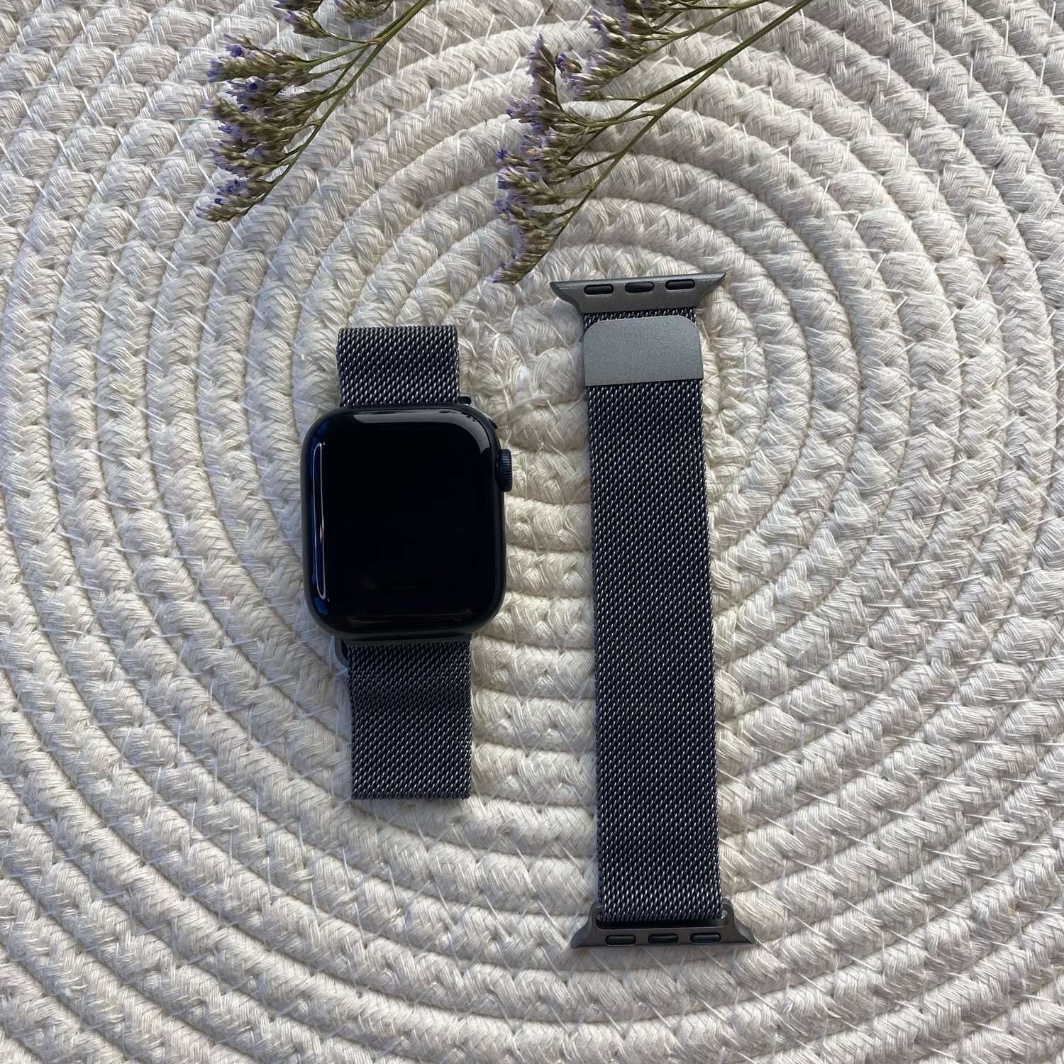 Apple Watch Milanaise Armband - space grey