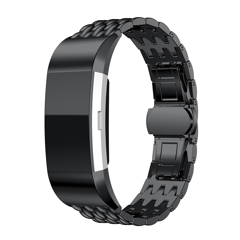 Fitbit Charge 3 & 4 stahl drache Gliederarmband - schwarz