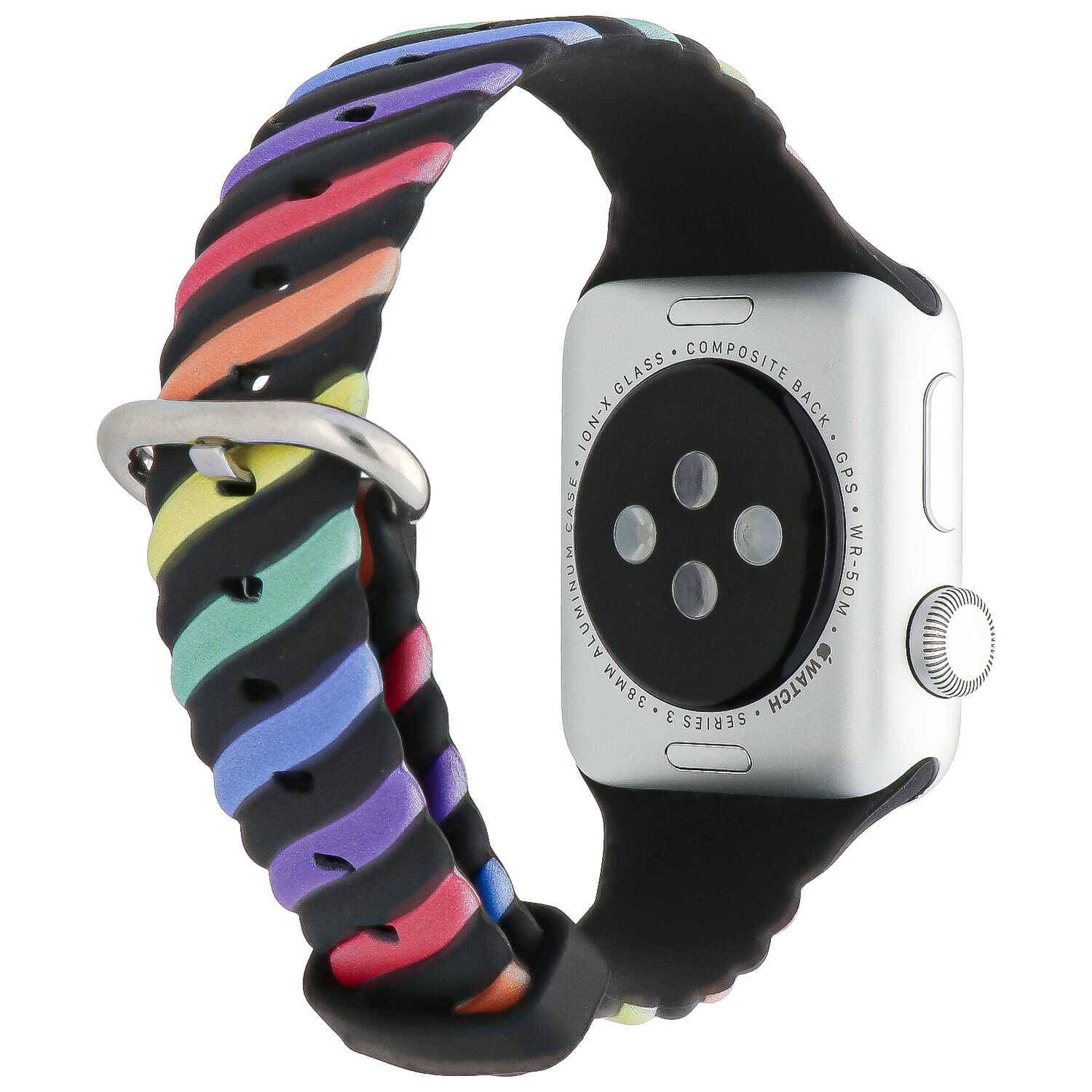 Apple Watch Strudel Sportarmband - bunt schwarz