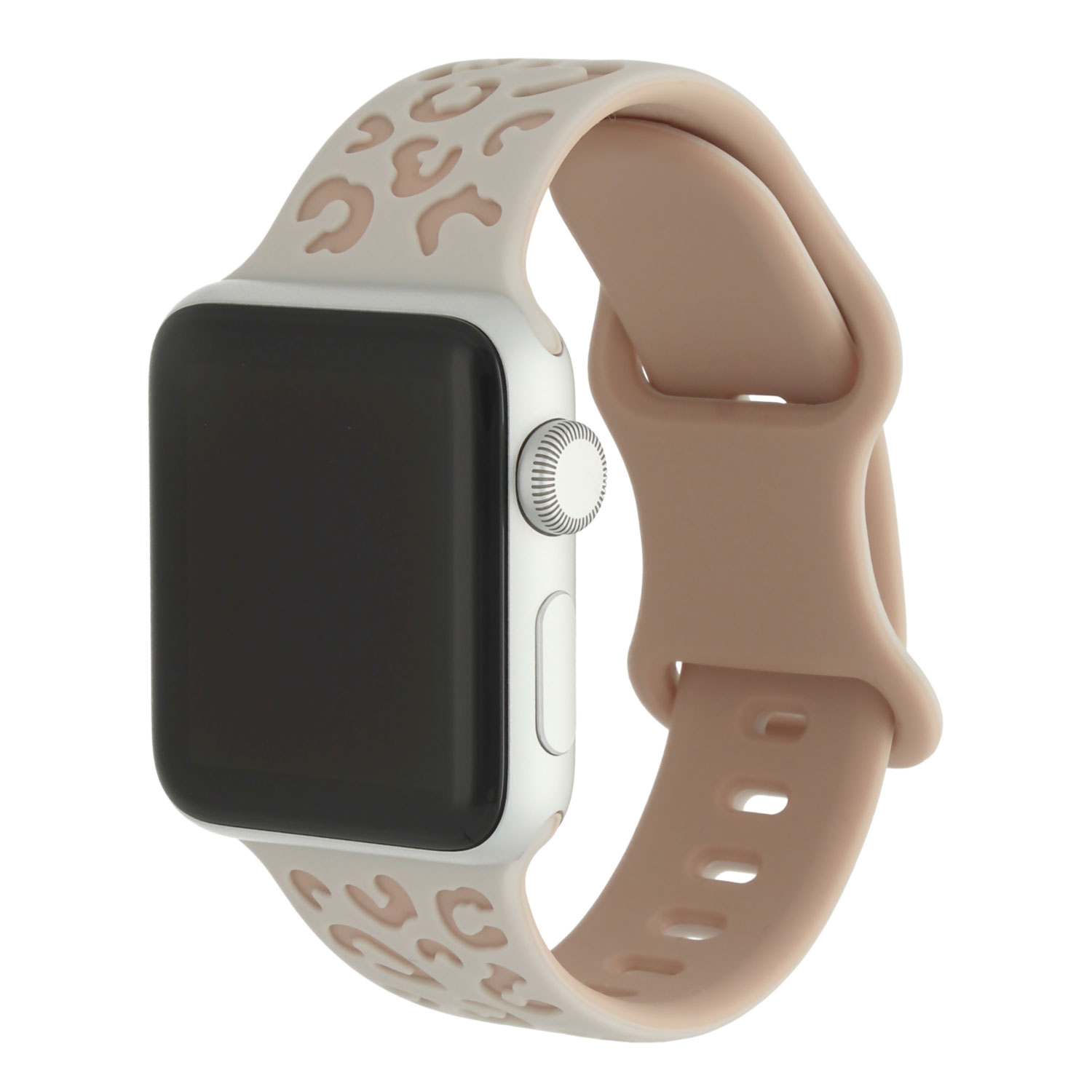 Apple Watch Silikon Leopard Wild Armband - Polarstern Rosa