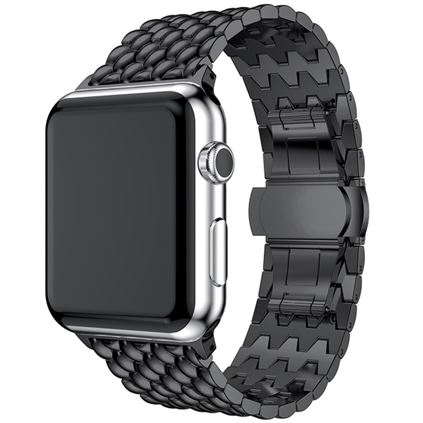 Apple Watch stahl drache Gliederarmband - schwarz