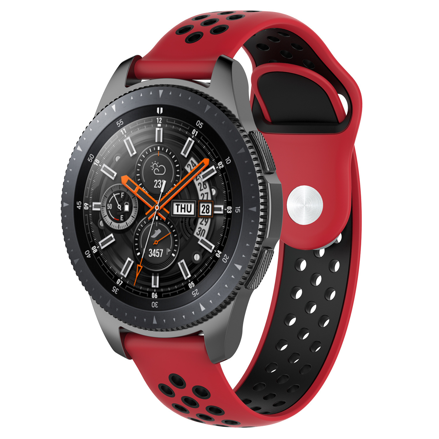 Samsung Galaxy Watch Doppel Sportarmband - rot schwarz