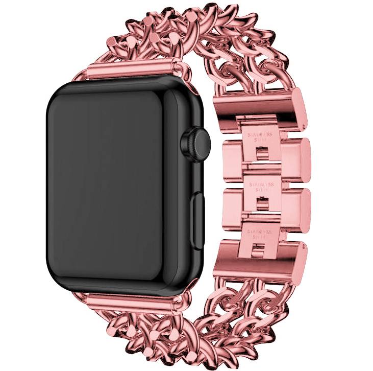 Apple Watch stahl cowboy Gliederarmband- rosa rot