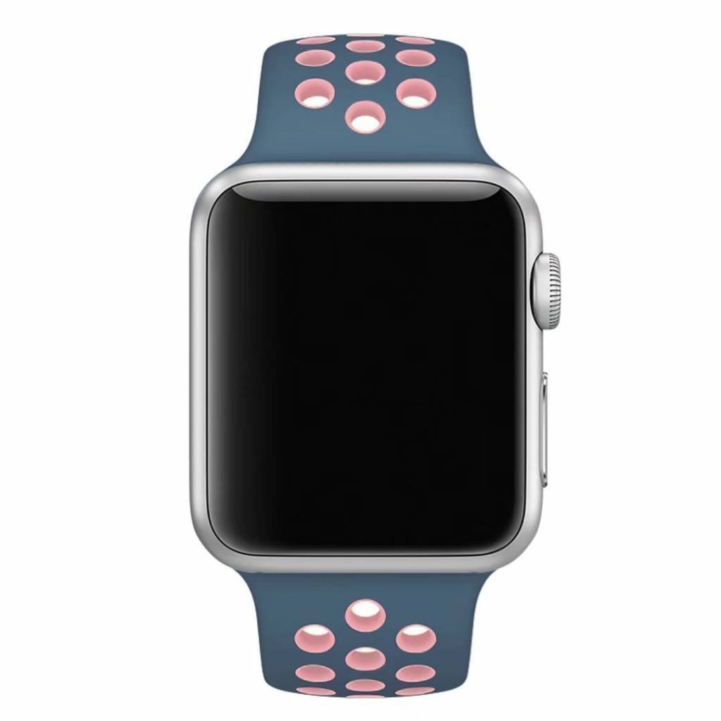 Apple Watch Doppel Sportarmband - blau rosa