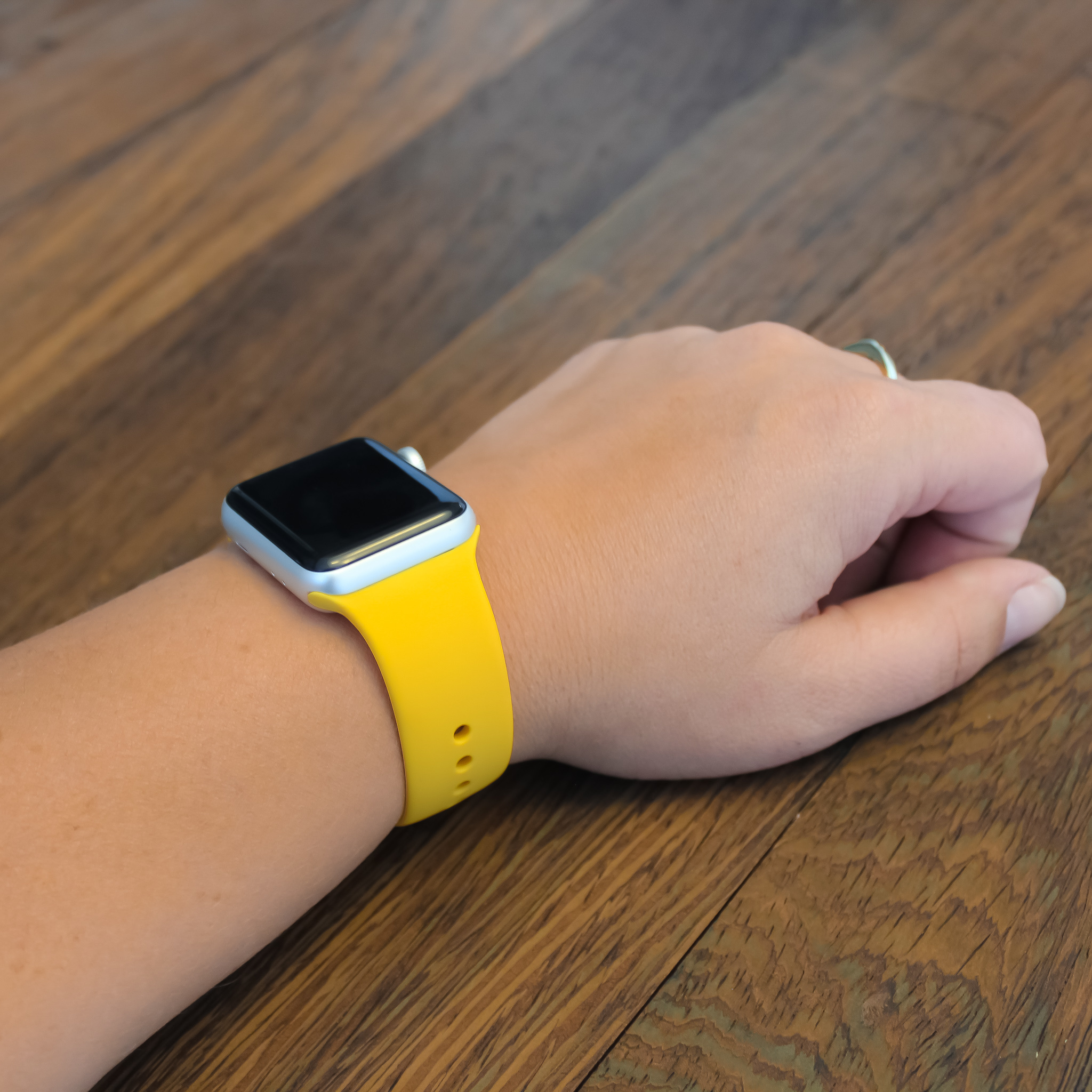 Apple Watch Sportarmband - Blumen gelb