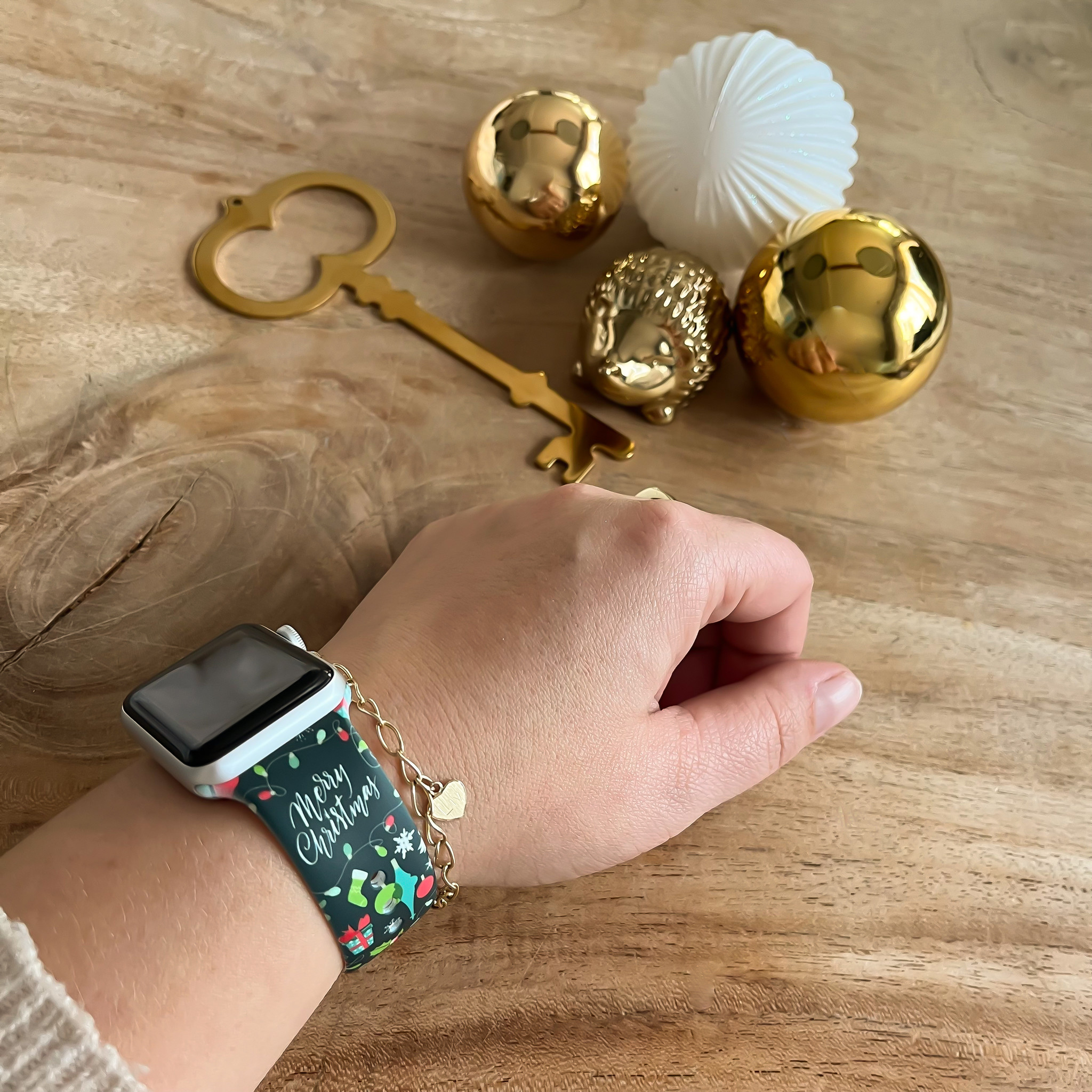 Apple Watch druck Sportarmband - Weihnachten dunkelgrün