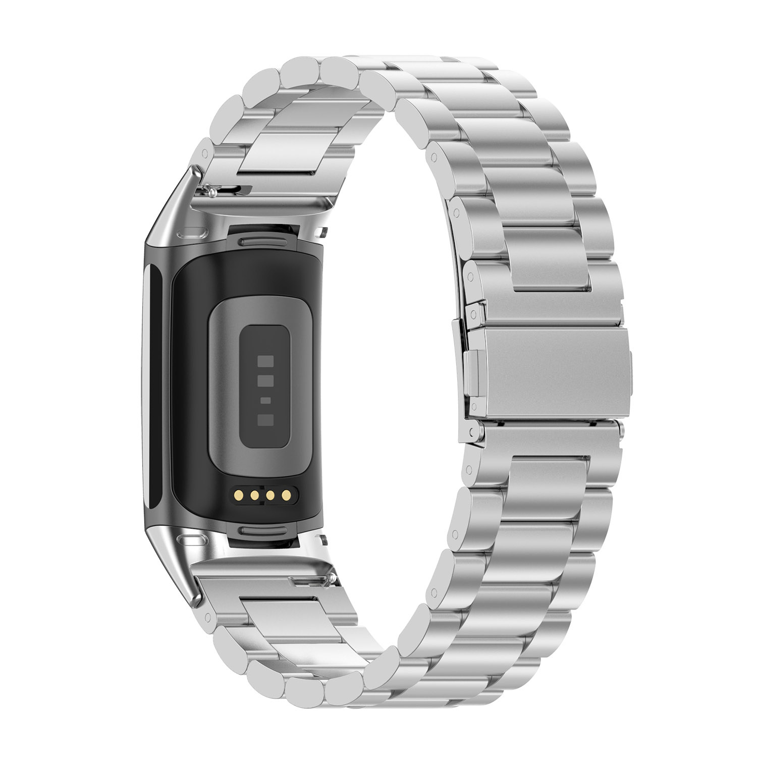 Fitbit Charge 5 Perlen stahl Gliederarmband - silber