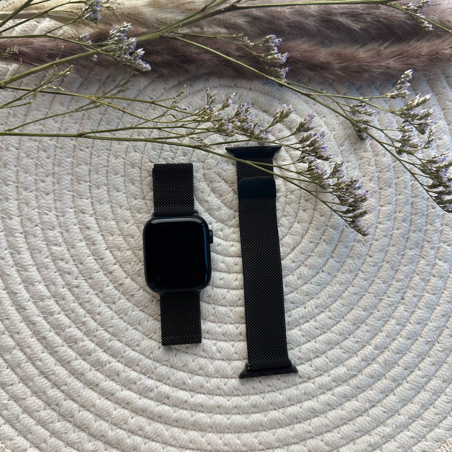 Apple Watch Milanaise Armband - schwarz