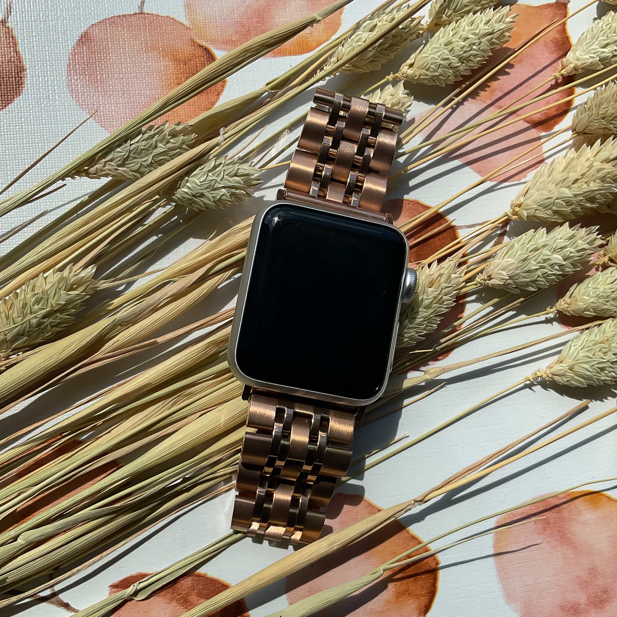 Apple Watch Edelstahl GliederArmband - Roségold