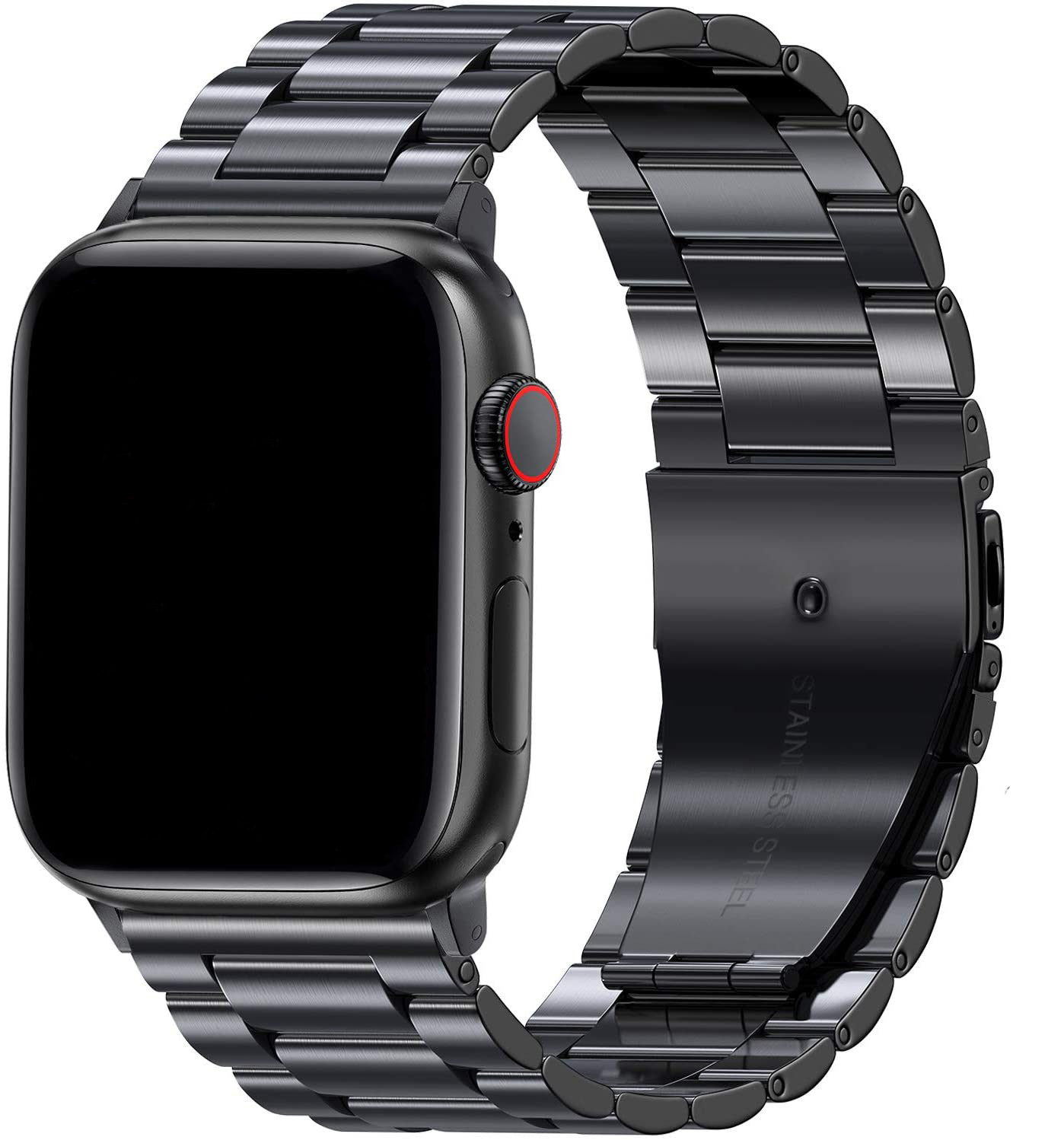 Apple Watch Perlen stahl Gliederarmband - schwarz