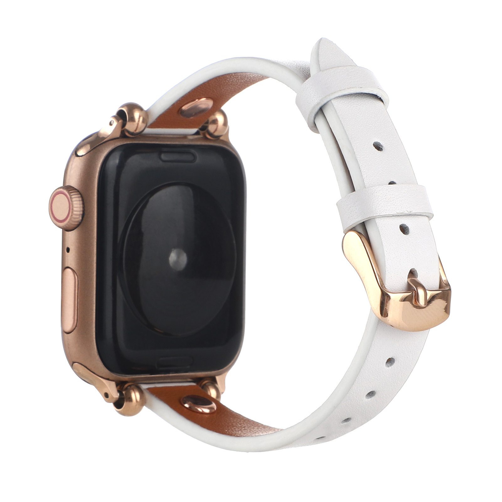 Apple Watch schlankes Lederarmband - weiß
