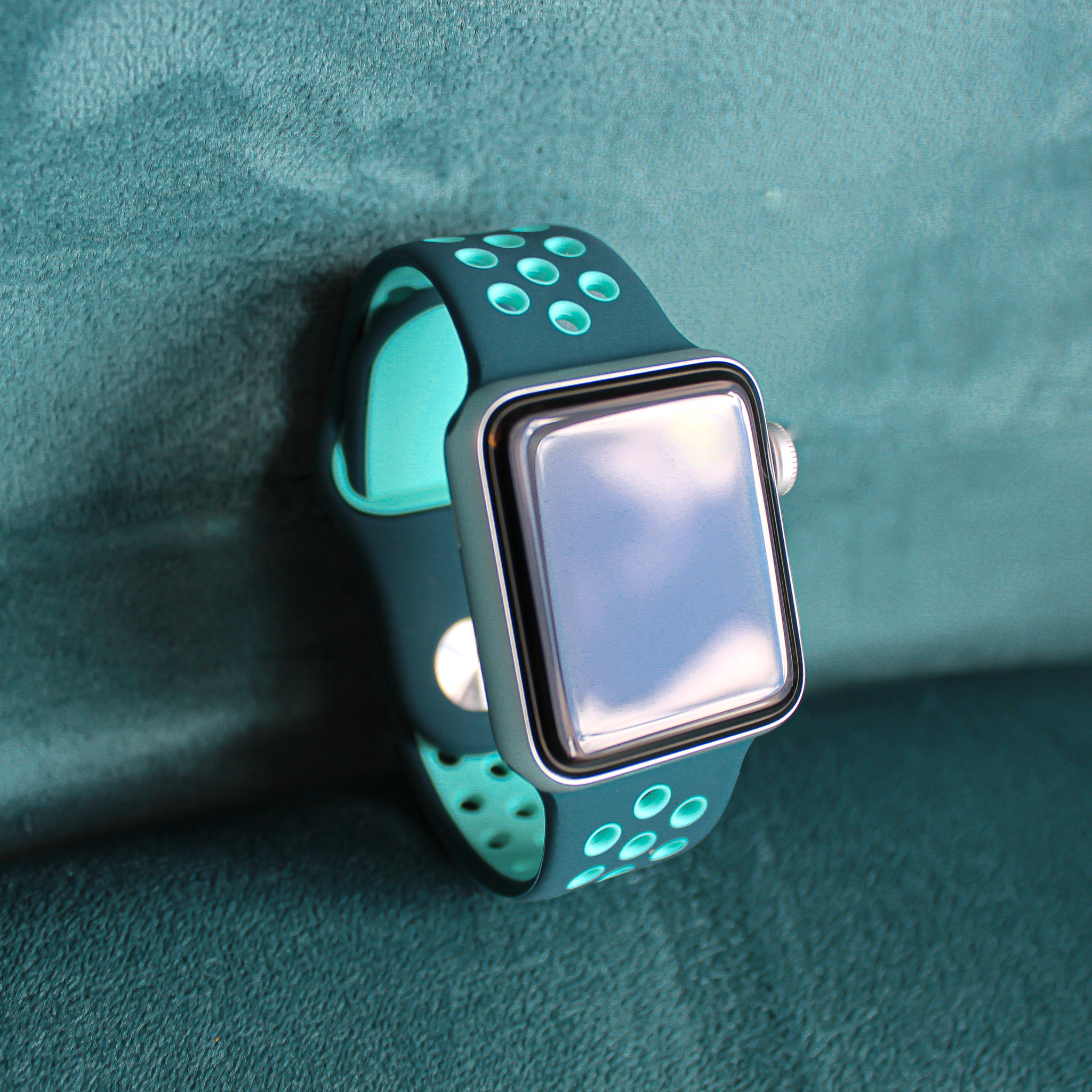 Apple Watch Doppel Sportarmband - grün-türkis