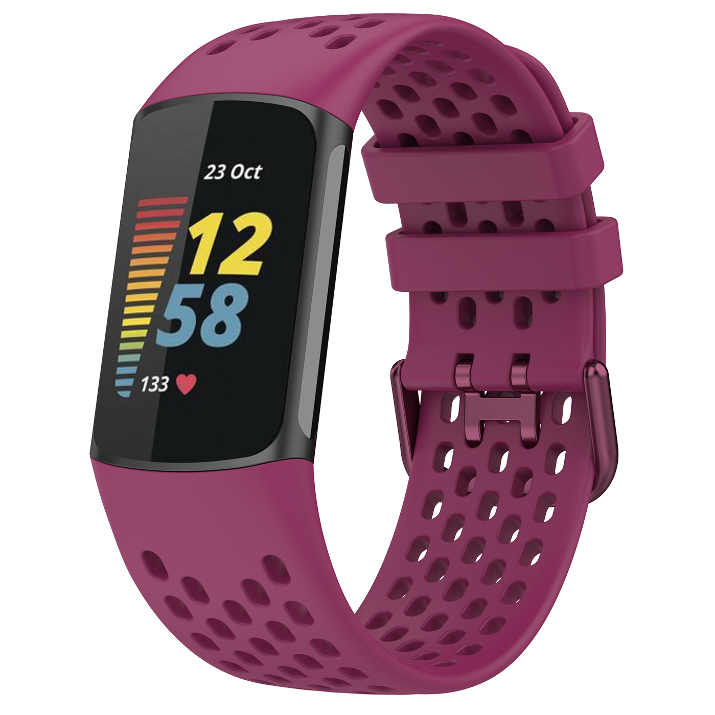Fitbit Charge 5 sport point Armband - weinrot