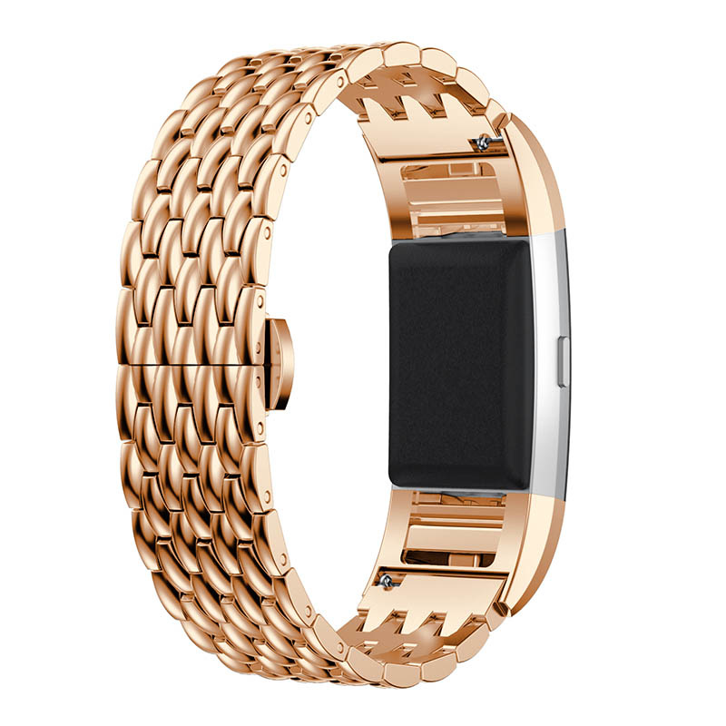 Fitbit Charge 3 & 4 stahl drache Gliederarmband - rose gold