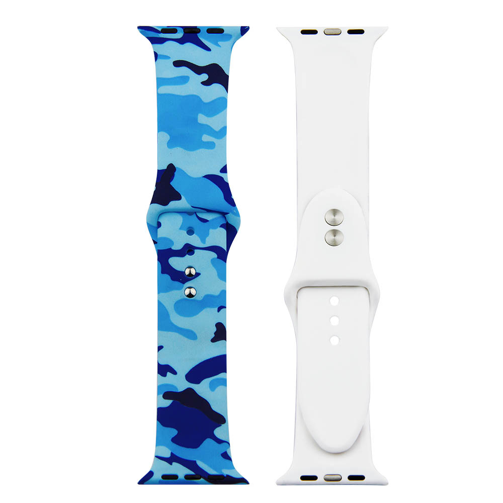 Apple Watch druck Sportarmband - Camouflage blau