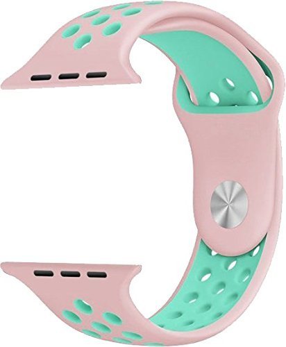 Apple Watch Doppel Sportarmband - rosa hellblau